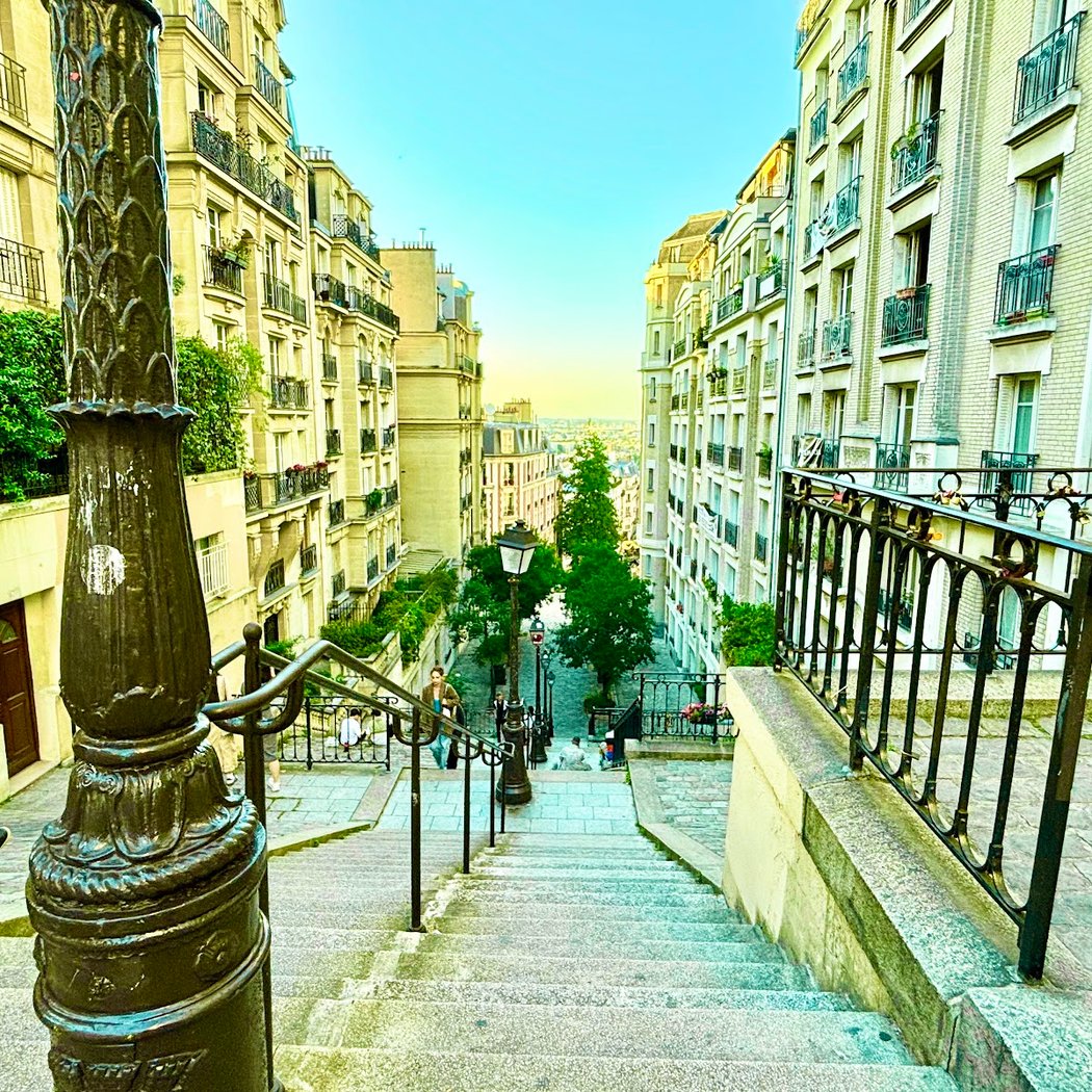 Les escaliers de la rue Girardon 1